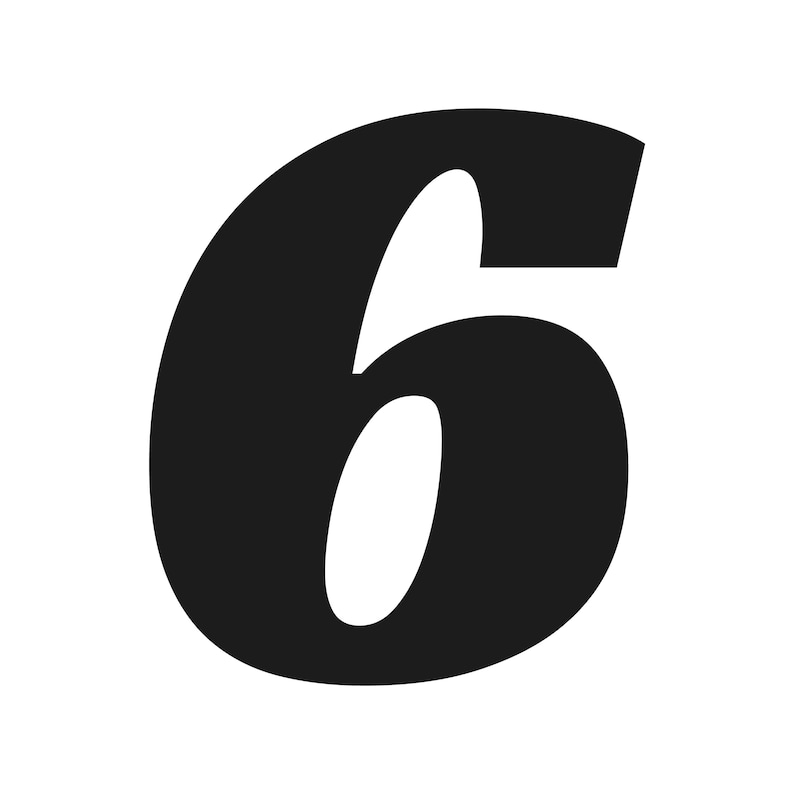 Racing Number 6 Font Vinyl Decal Six Race Sports Font Sticker - Etsy