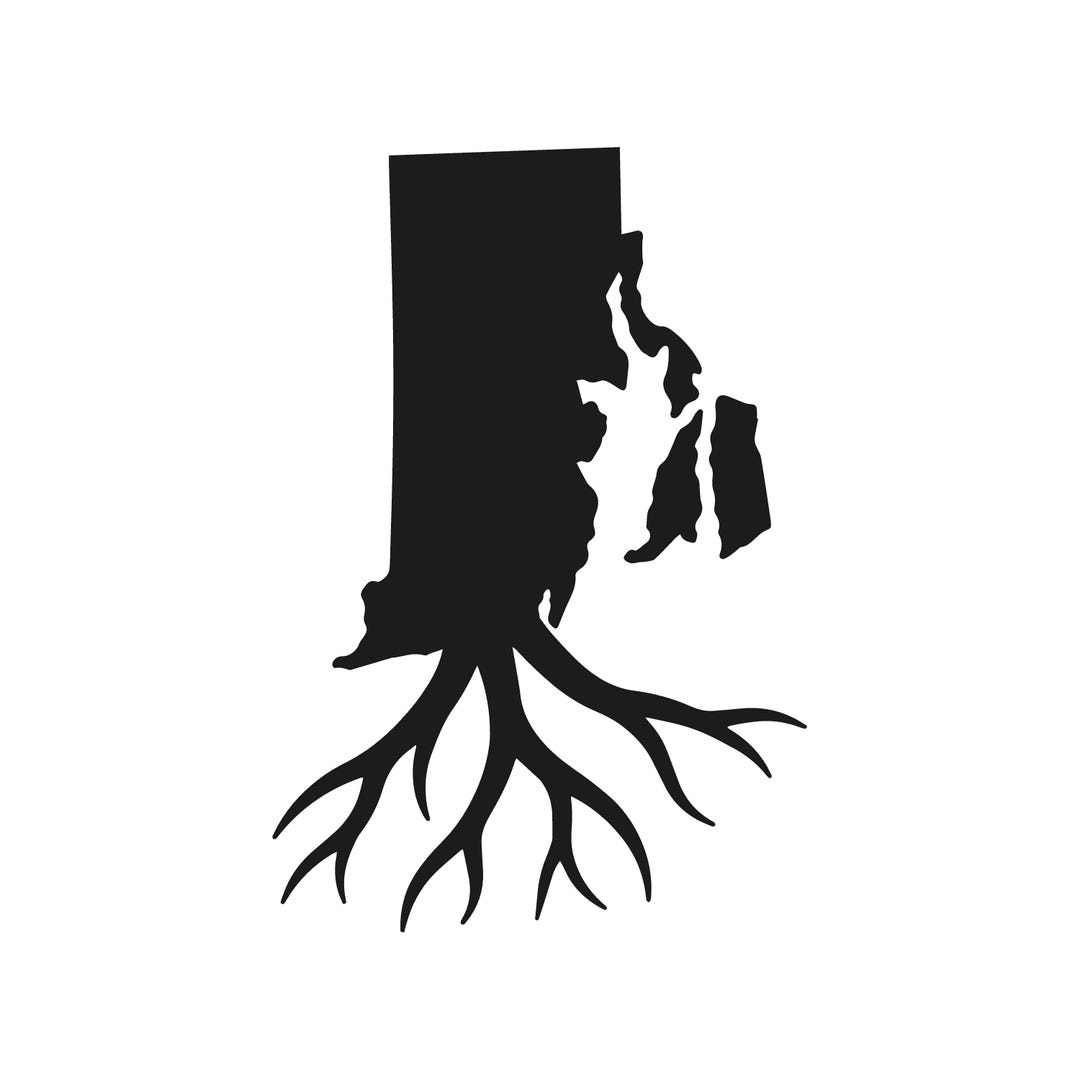 Rhode Island Roots Vinyl Decal State Silhouette Rhode Islanders RI ...
