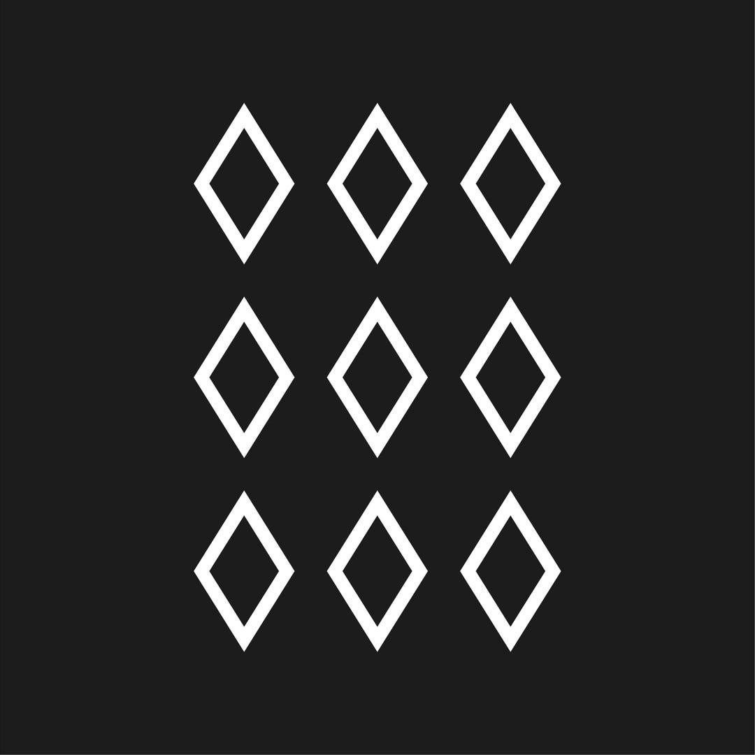 Set of 9 Diamond Shape Outline Vinyl Decal Sticker - Etsy