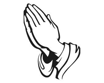 Detailed prayer hands Vinyl Decal Car Truck Window Praying hand Sticker