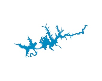 Lake Powell outline Vinyl Decal Window Laptop lake Sticker