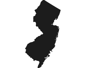 New Jersey state Outline Vinyl Decal sticker