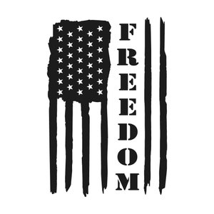 Distressed American Freedom Flag Vinyl Decal Car Truck Window USA vinyl Sticker