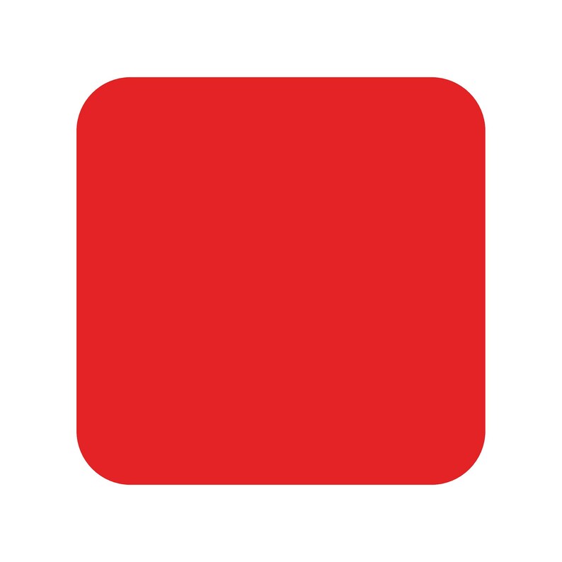 Red Rounded Squeare Rounded Square Shape Vinyl Decal Box Shape Sticker - Etsy