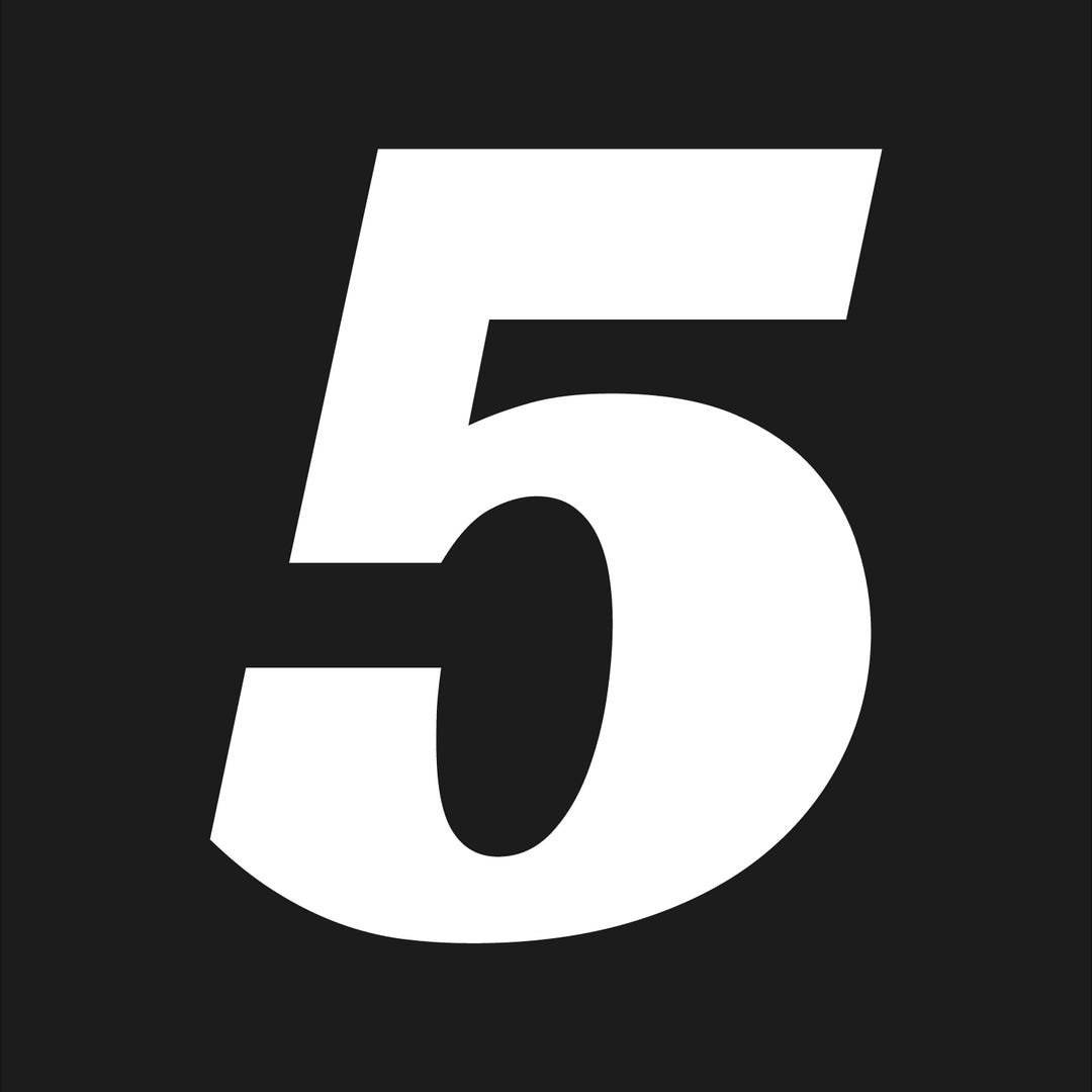 Racing Number 5 Font Vinyl Decal Five Race Sports Font Sticker - Etsy