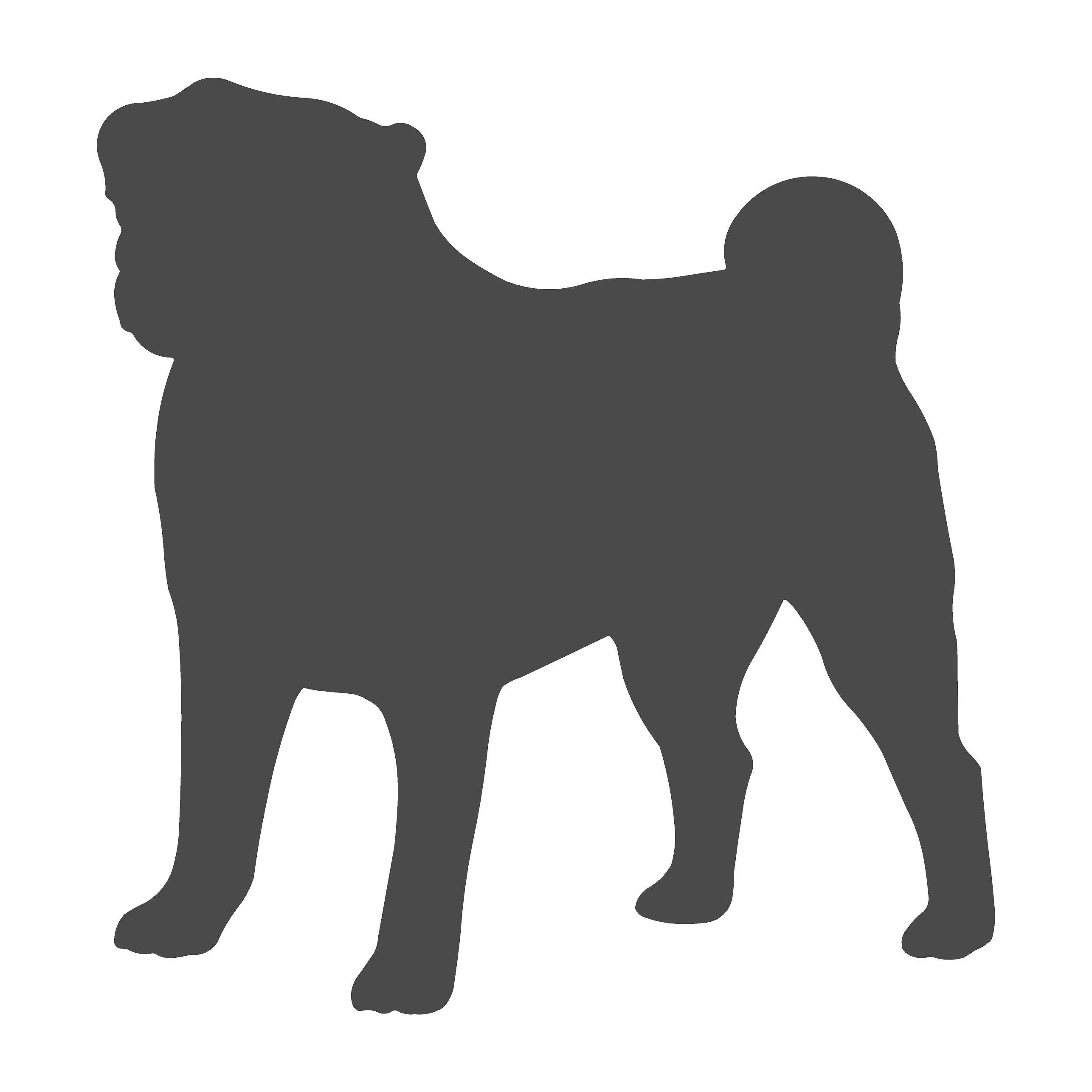 Pug Dog Breed Vinyl Decal Car Window Laptop Pug Sticker - Etsy