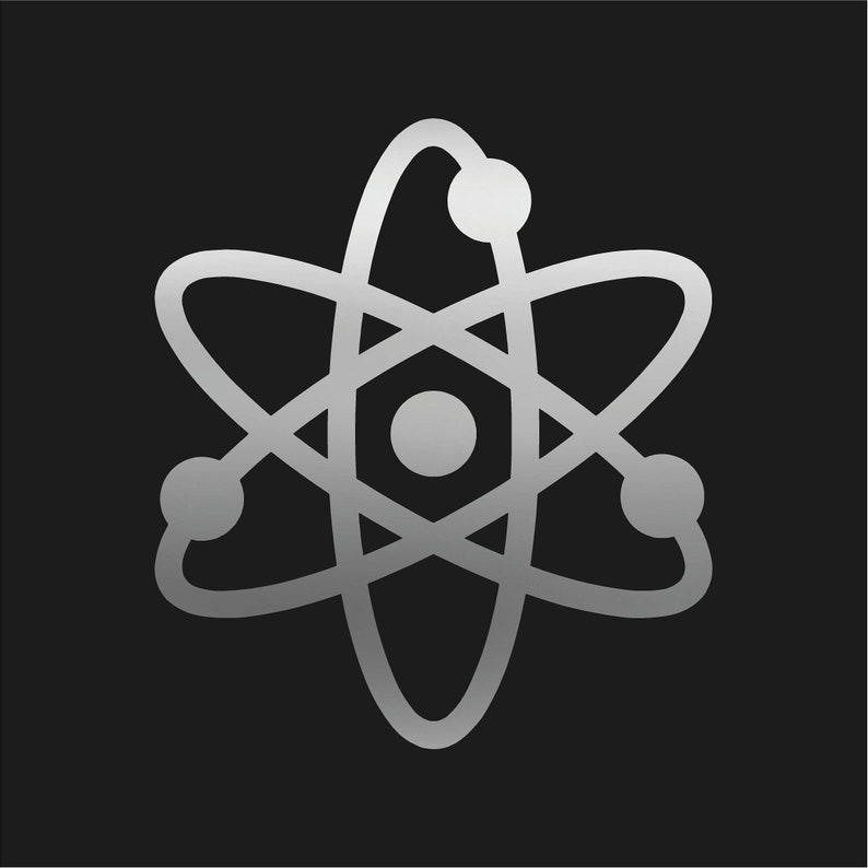 Science Atom Vinyl Decal Atomic Symbol Sticker - Etsy