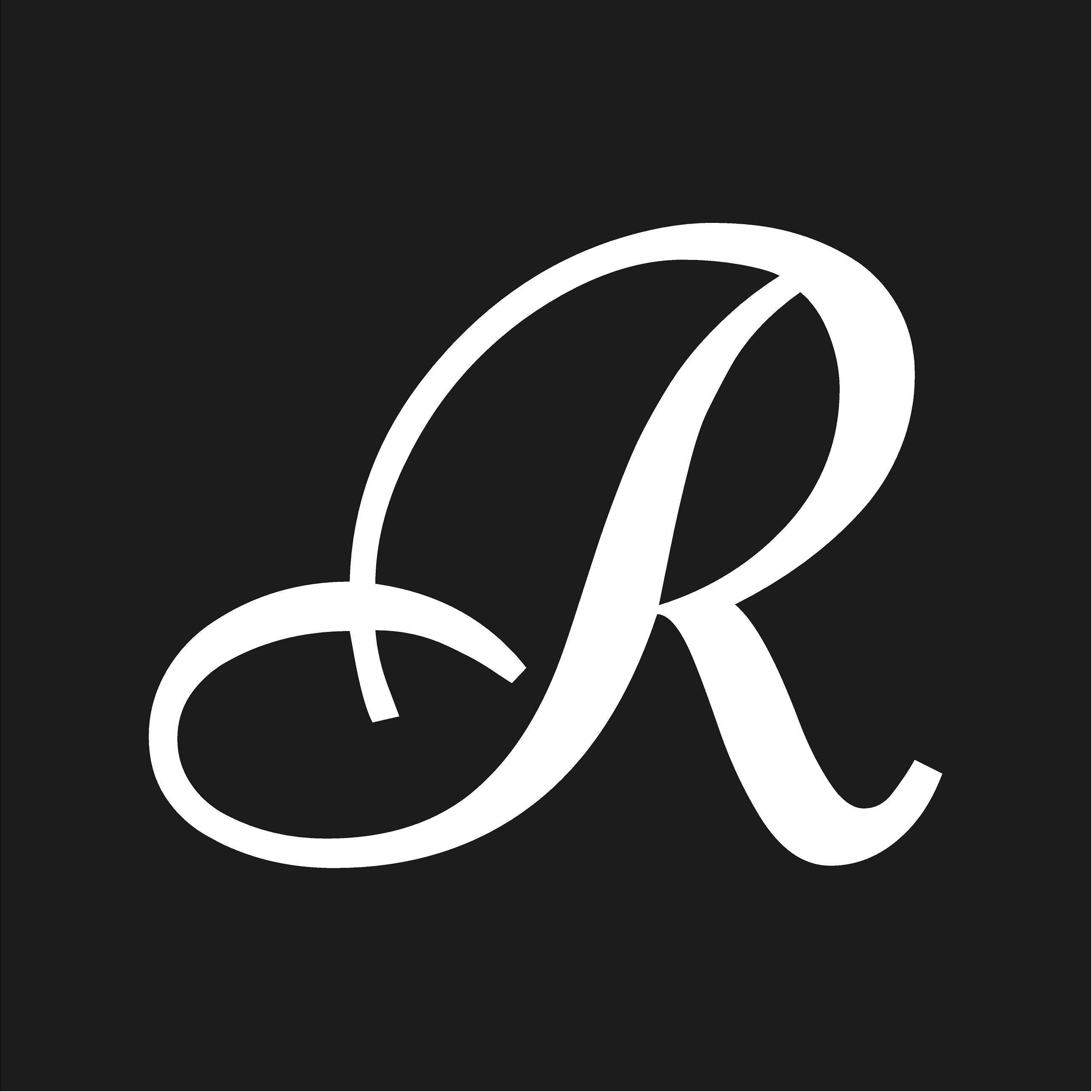 Script Letter R Initial Vinyl Sticker Decal Monogram Elegant Font - Etsy