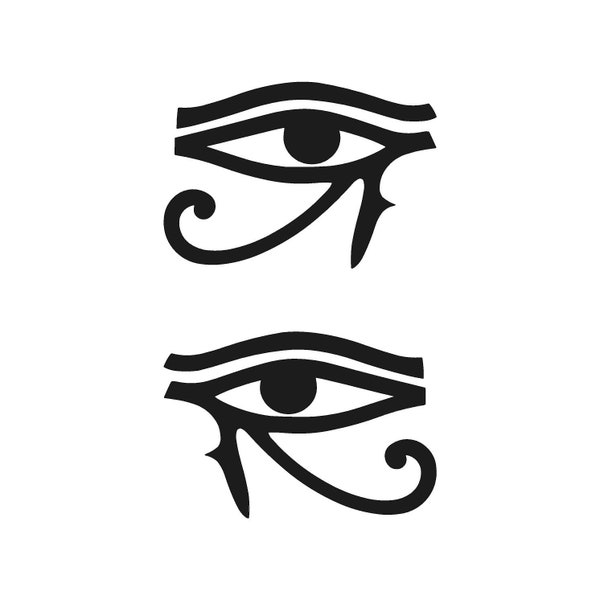 Eye Of Horus and Eyes of Ra Vinyl Decal Ancient Egyptian Sticker Set of 2