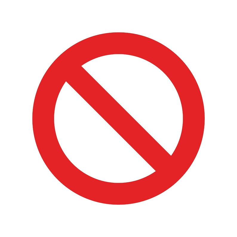 No Symbol Vinyl Decal Car Laptop No Prohibitory Sticker - Etsy