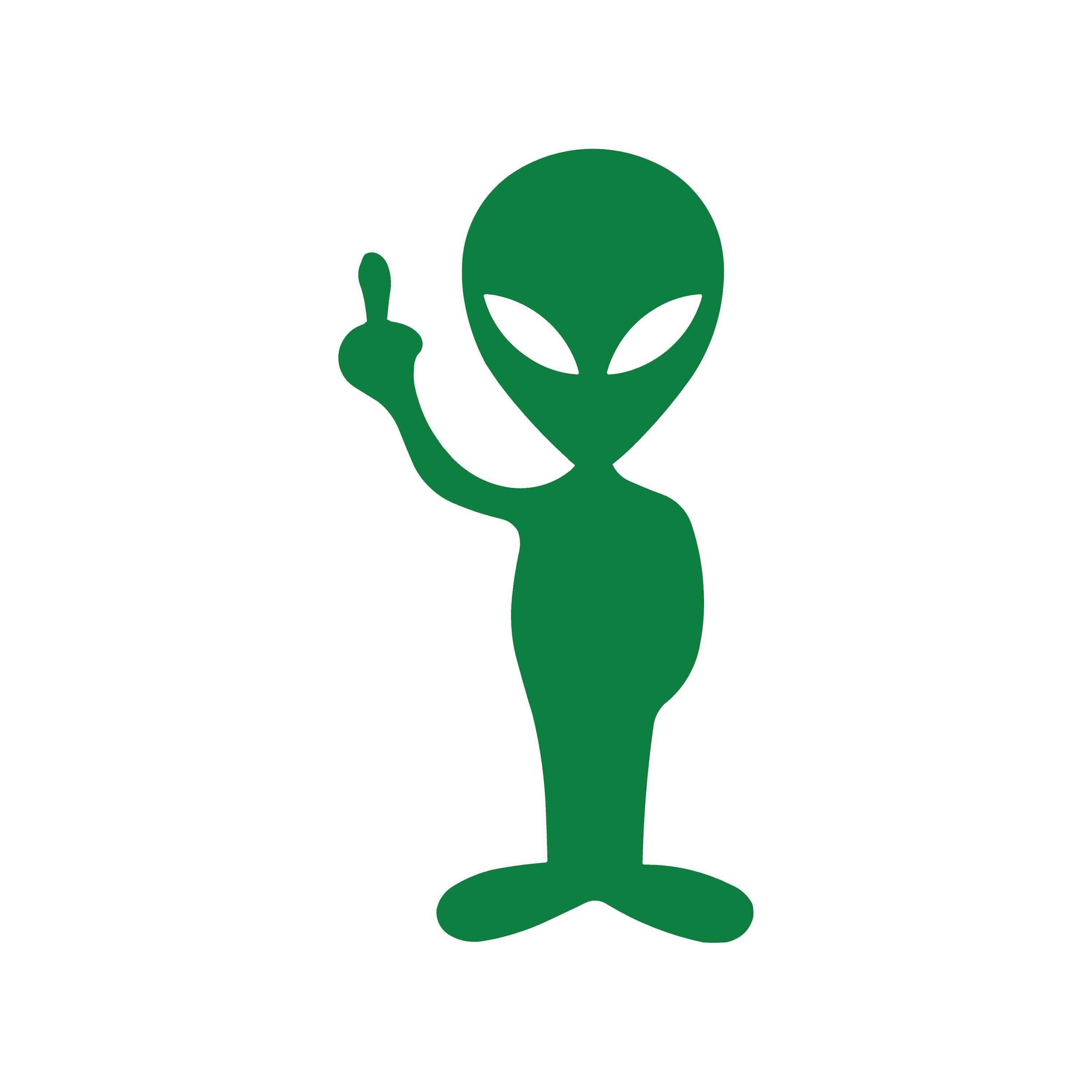 Alien Middle Finder Sign Vinyl Decal Sticker Alien Sticker - Etsy