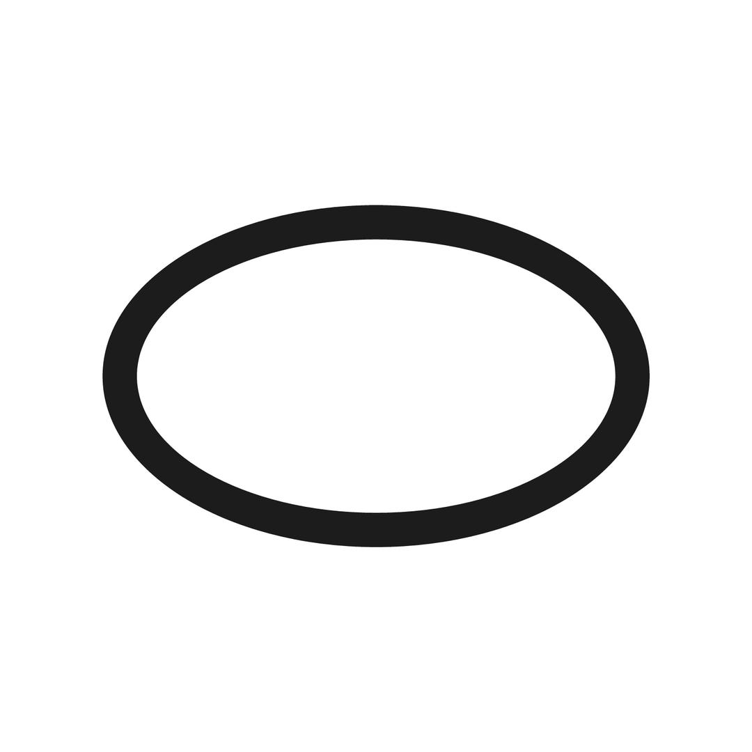 Oval Outline Shape Vinyl Decal 4:2.5 RATIO Car Window Ellipse Shape ...