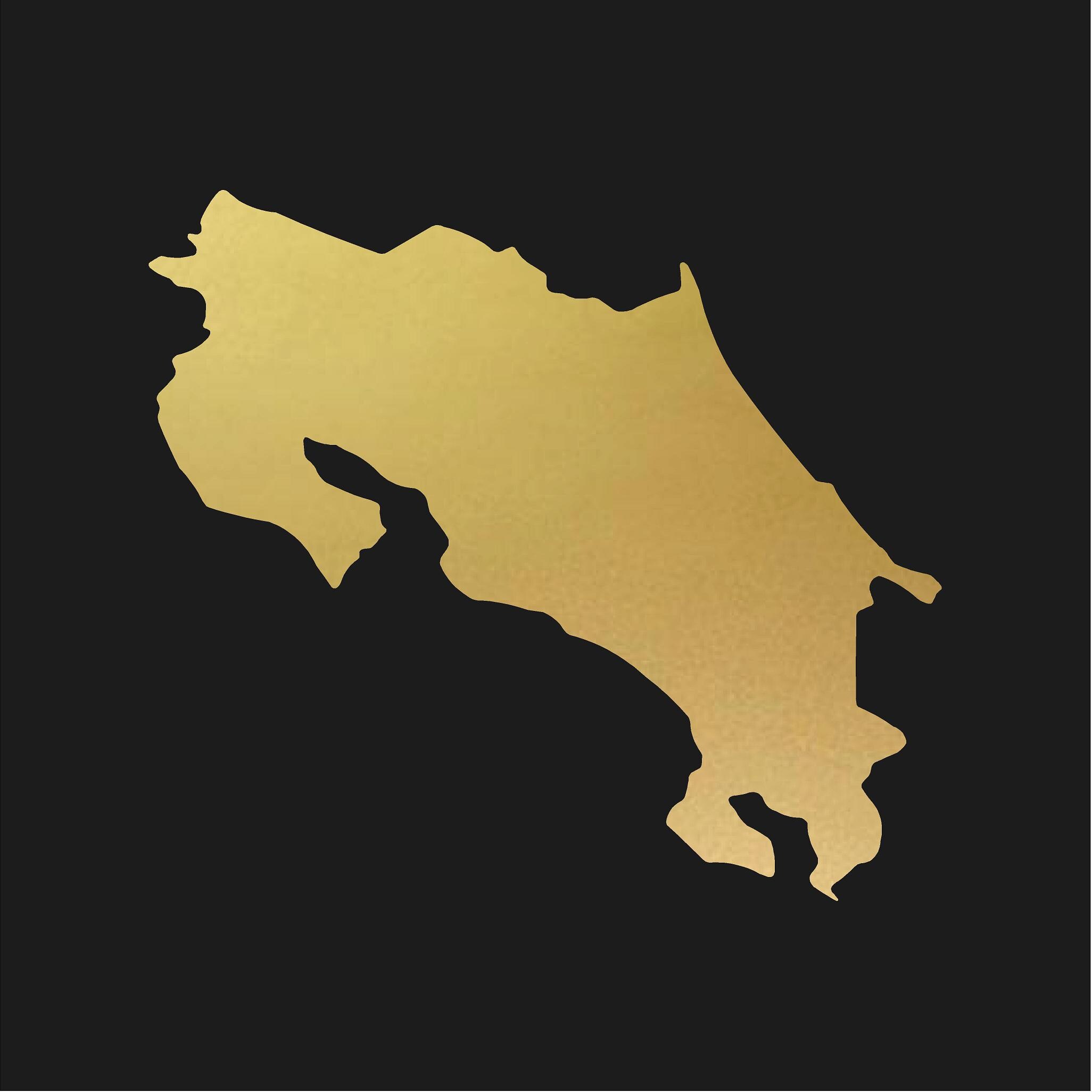 Costa Rica Country Outline Vinyl Decal – White, Car/Truck/Window/Bumper Sticker, USA Made