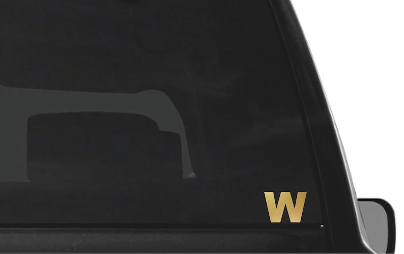 Letter W Initial Arial Black Font Vinyl Sticker Decal Monogram Diploma ...