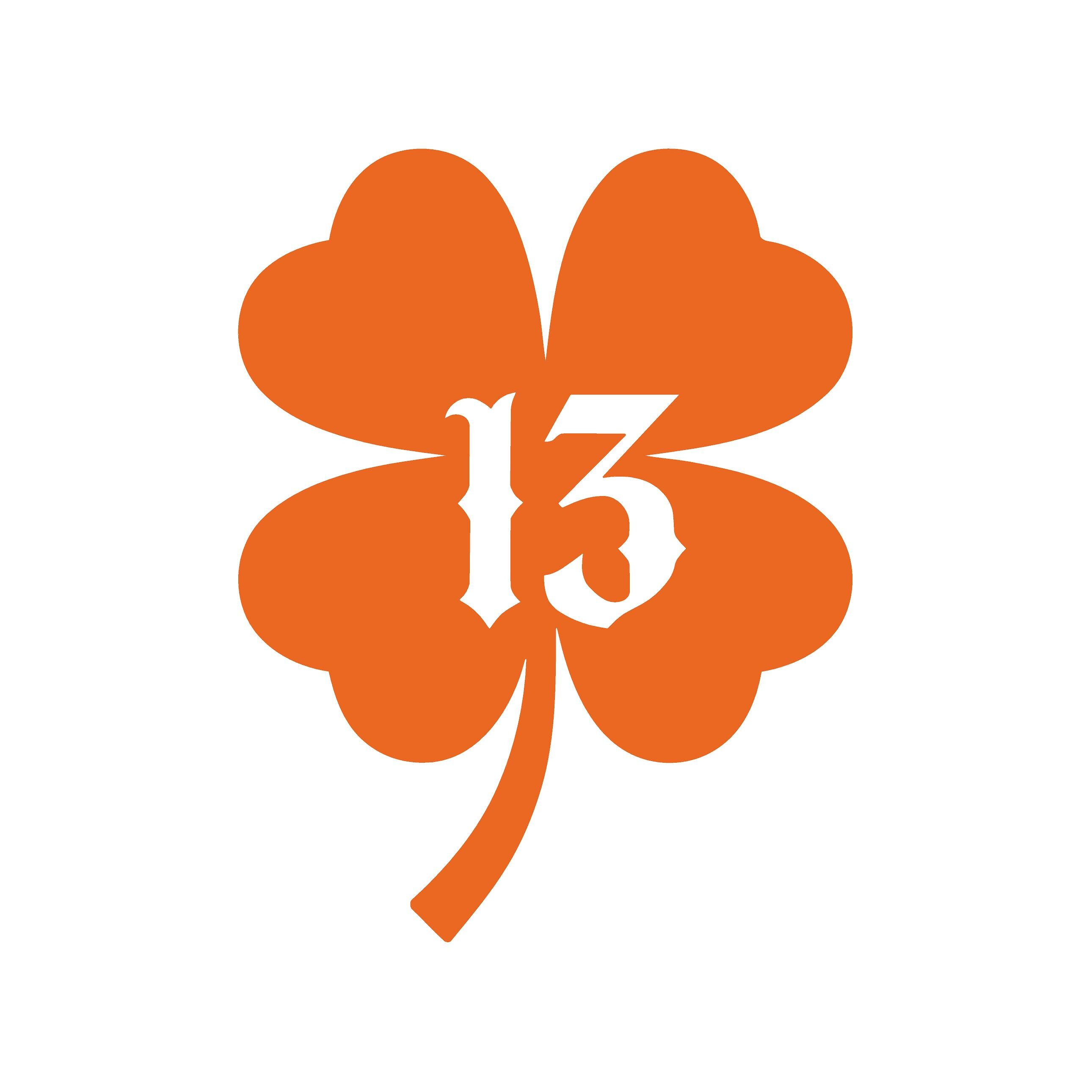 Four Leaf Clover With Lucky Number 13 Vinyl Decal Sticker - Etsy