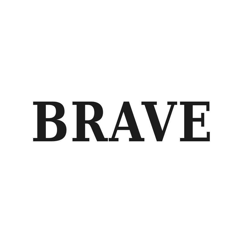 BRAVE Word Letters Vinyl Decal Sticker - Etsy