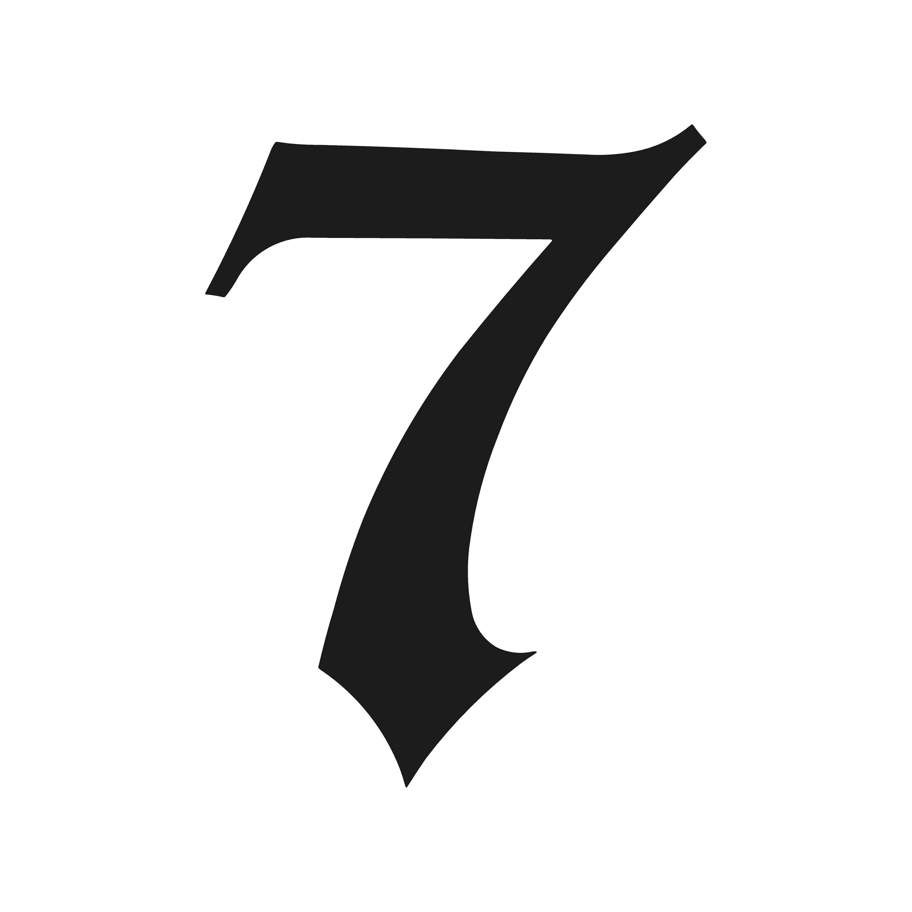 追加分◆ Happy Lucky  ⑦ Lucky Number 7 Vinyl Decal Laptop Car Number Seven Window Sticker