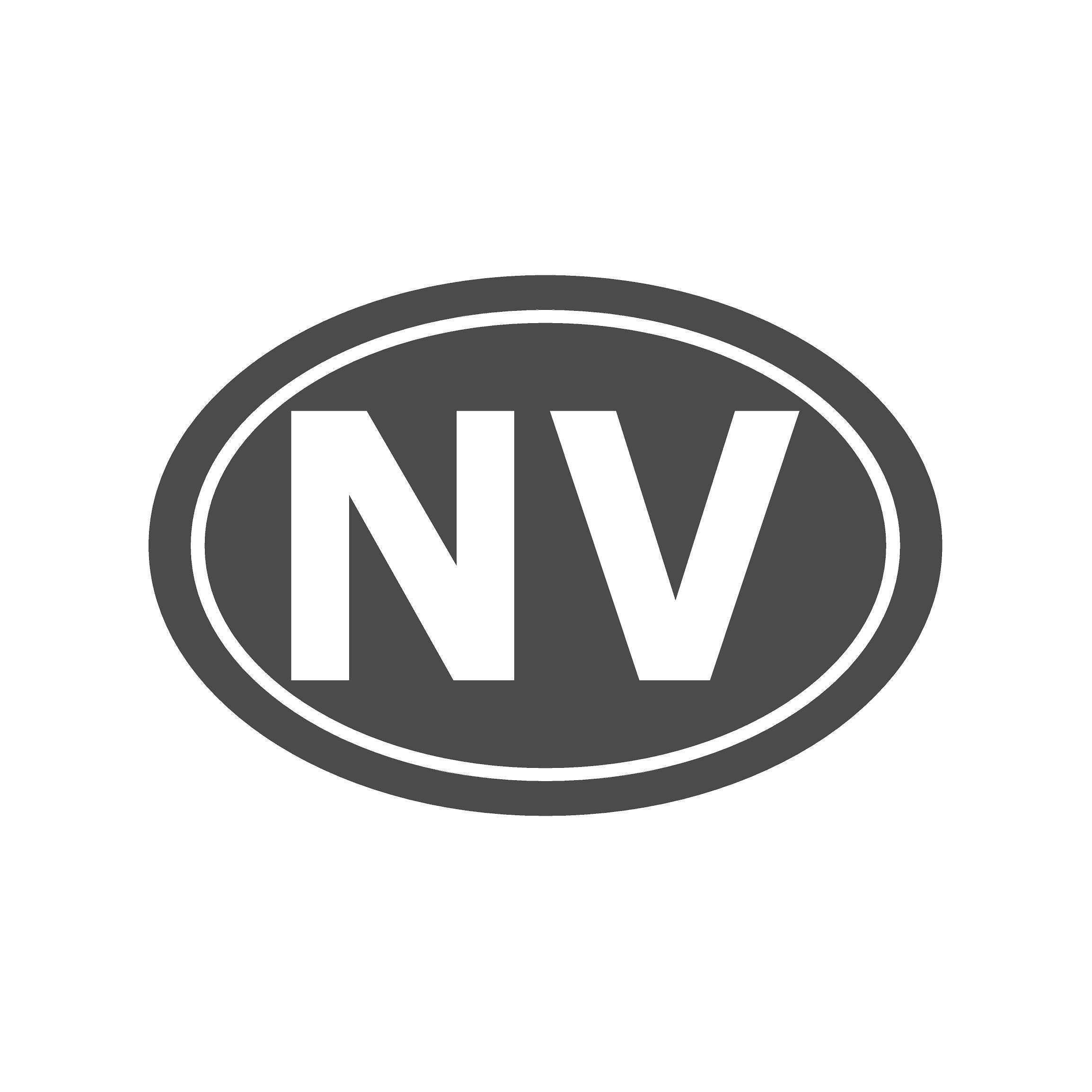Nevada NV Initials Vinyl Decal Window Oval NV Laptop Sticker - Etsy