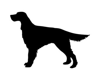 Irish Setter Vinyl Decal Car Window Laptop Red Setter Dog Silhouette Sticker