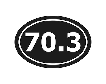 70.3 Oval running Vinyl Decal Running race Sticker