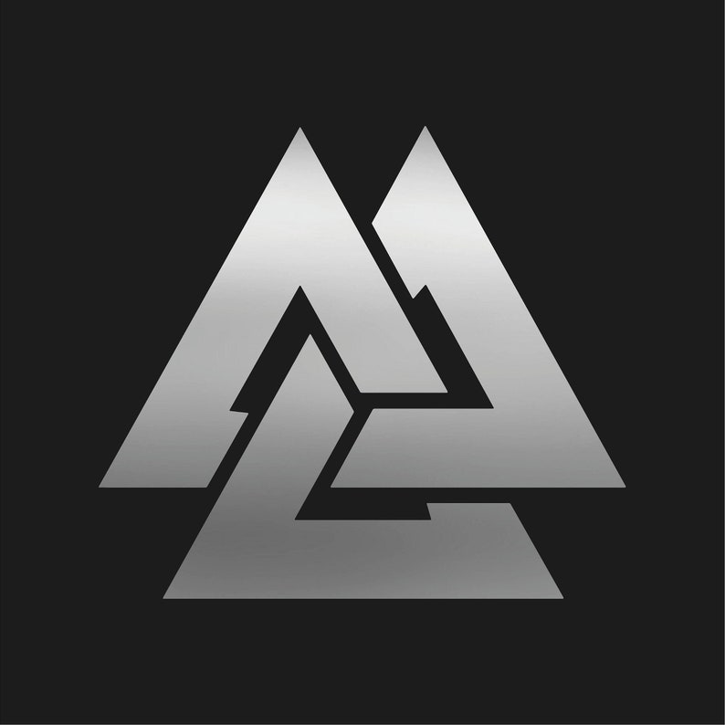 Valknut Odin Symbol Vinyl Decal Viking Nordic Triangles on Sticker - Etsy