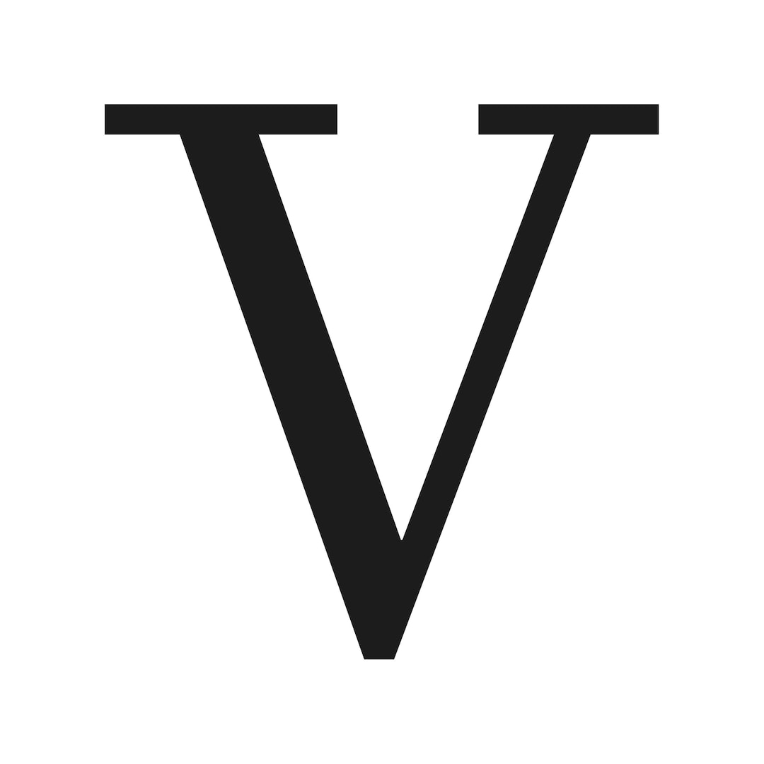 V In Numerals Roman Number 5 V Five Vinyl Decal Numeral Rome Font Sticker - Etsy