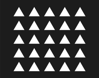 Set of 25 Triangle Shape Vinyl Decal Polygon shape symbol Sticker