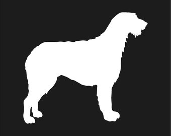 Irish Wolfhound Vinyl Decal Car Window Laptop Dog Silhouette Sticker
