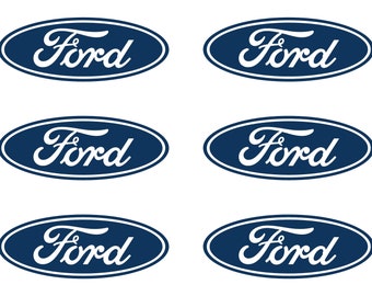 Logotipo de Ford pequeño 6 calcomanías de vinilo pequeñas calcomanías calcomanías 2 "3" pegatinas de símbolo de Ford