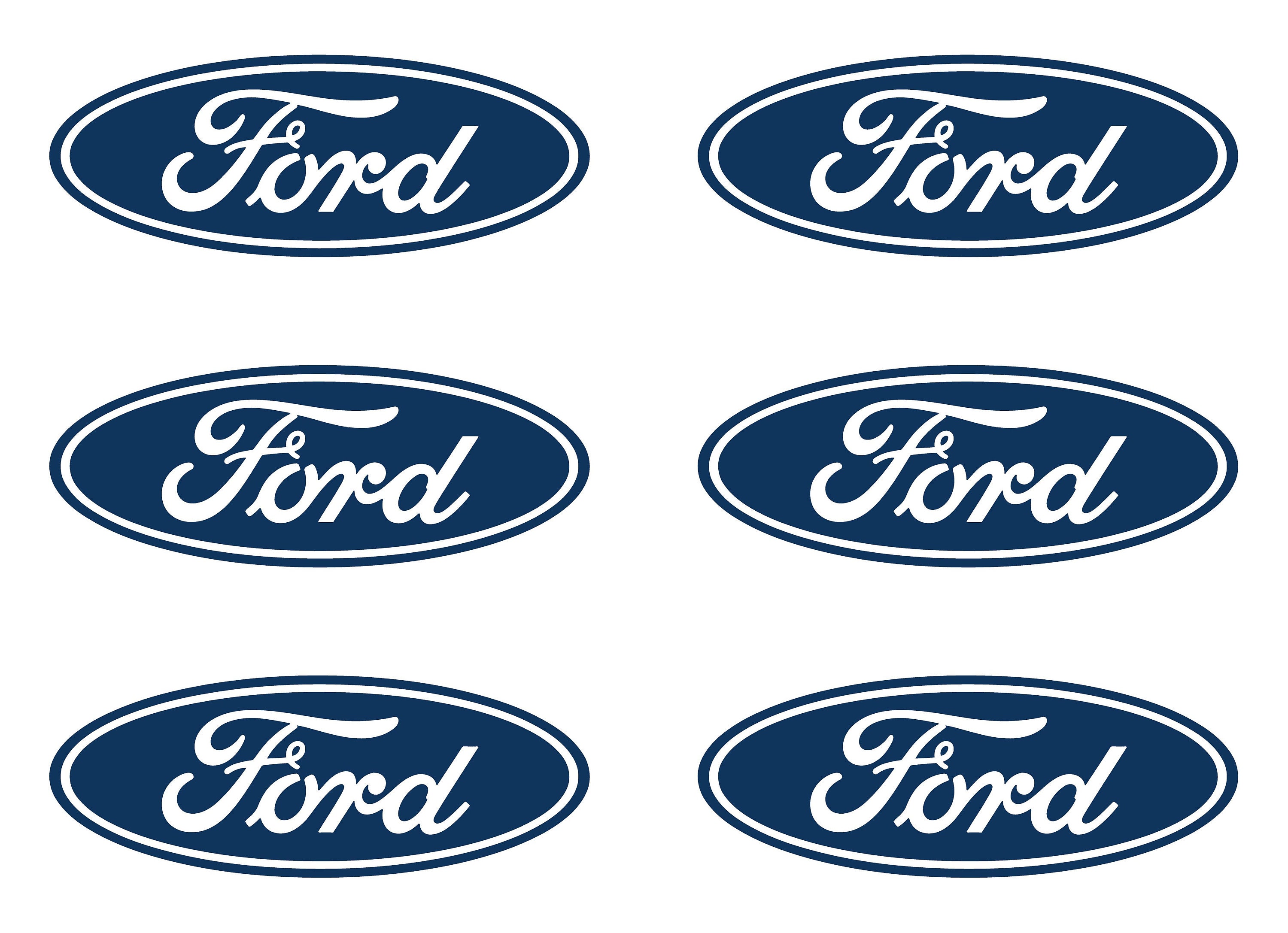 Classic Ford Logo Vinyl Sticker - 4 Round : : Automotive