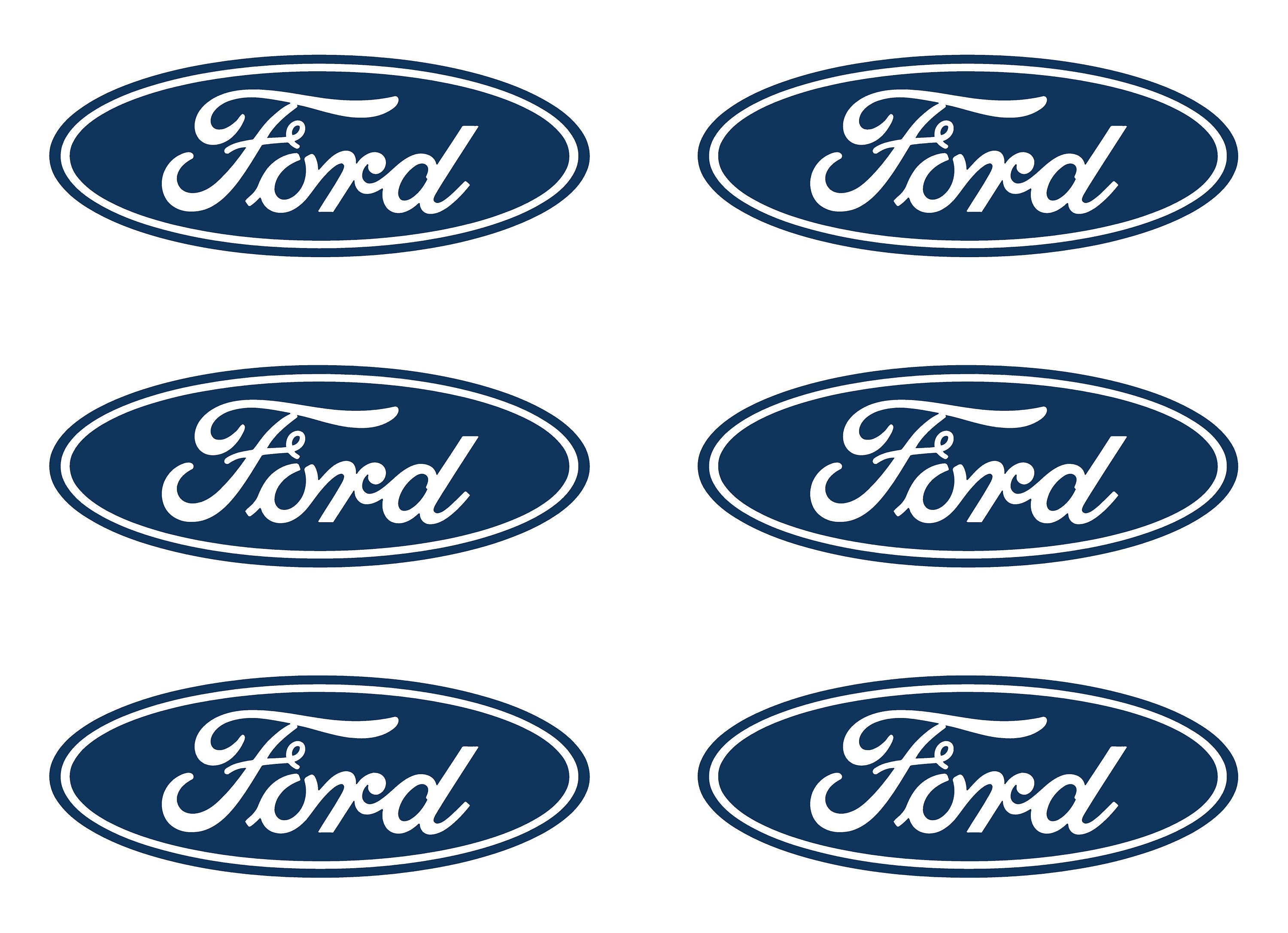 FORD OVAL LOGO 30cm STICKER