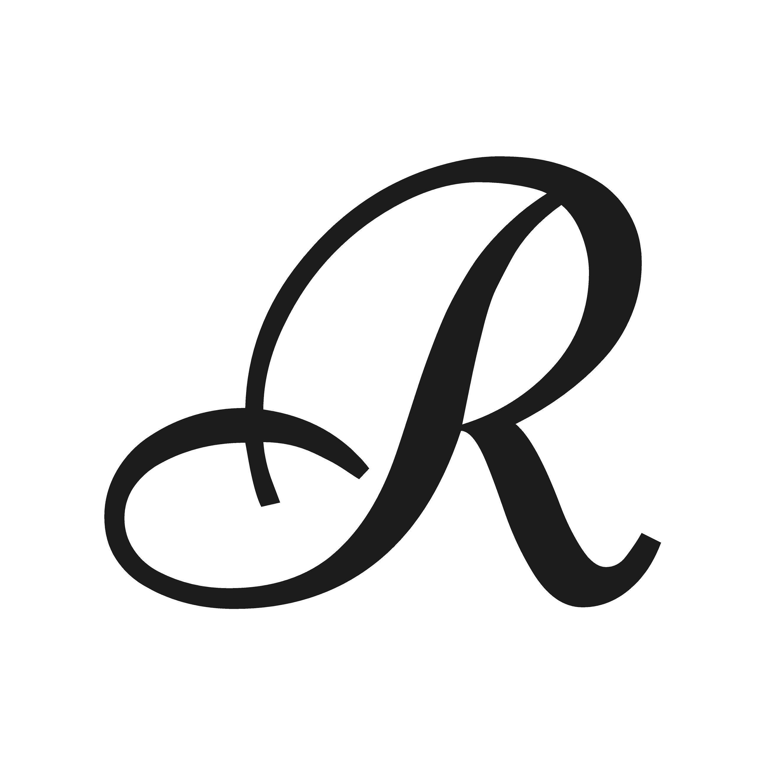 Script Letter R Initial Vinyl Sticker Decal Monogram Elegant Font - Etsy