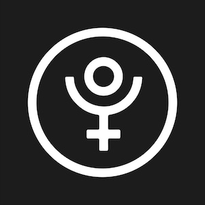 Pluto Symbol In Circle Astrology Sign Vinyl Decal Cosmic Fingerprint Art Car Bumper Sticker