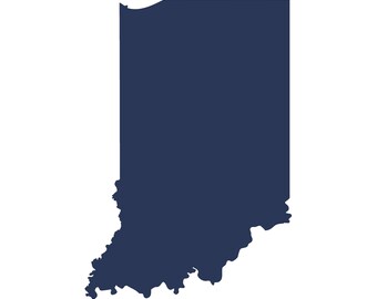 Indiana state Outline Vinyl Decal sticker