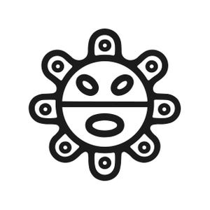 Sol Taino Vinyl Sticker Decal Puerto Rico Boricua Coqui Sun symbol