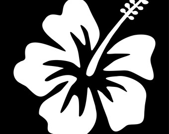 Hawaiian Hibiscus Flower Vinyl Decal Phone Laptop Sticker
