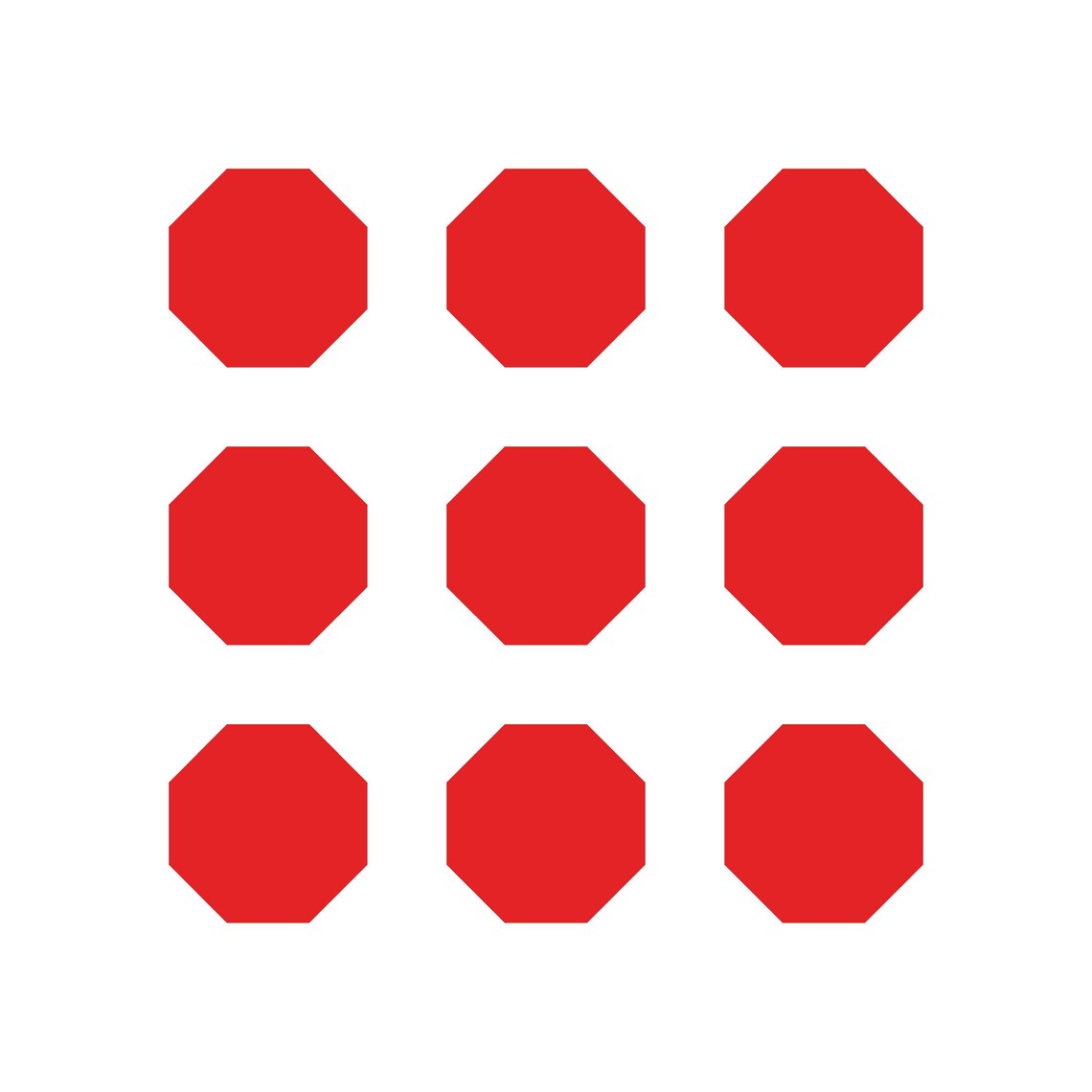 Octagon Vinyl Decal Sticker Set of 9 - Etsy