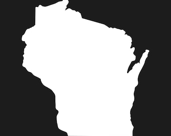 Wisconsin State Outline Vinyl Decal sticker