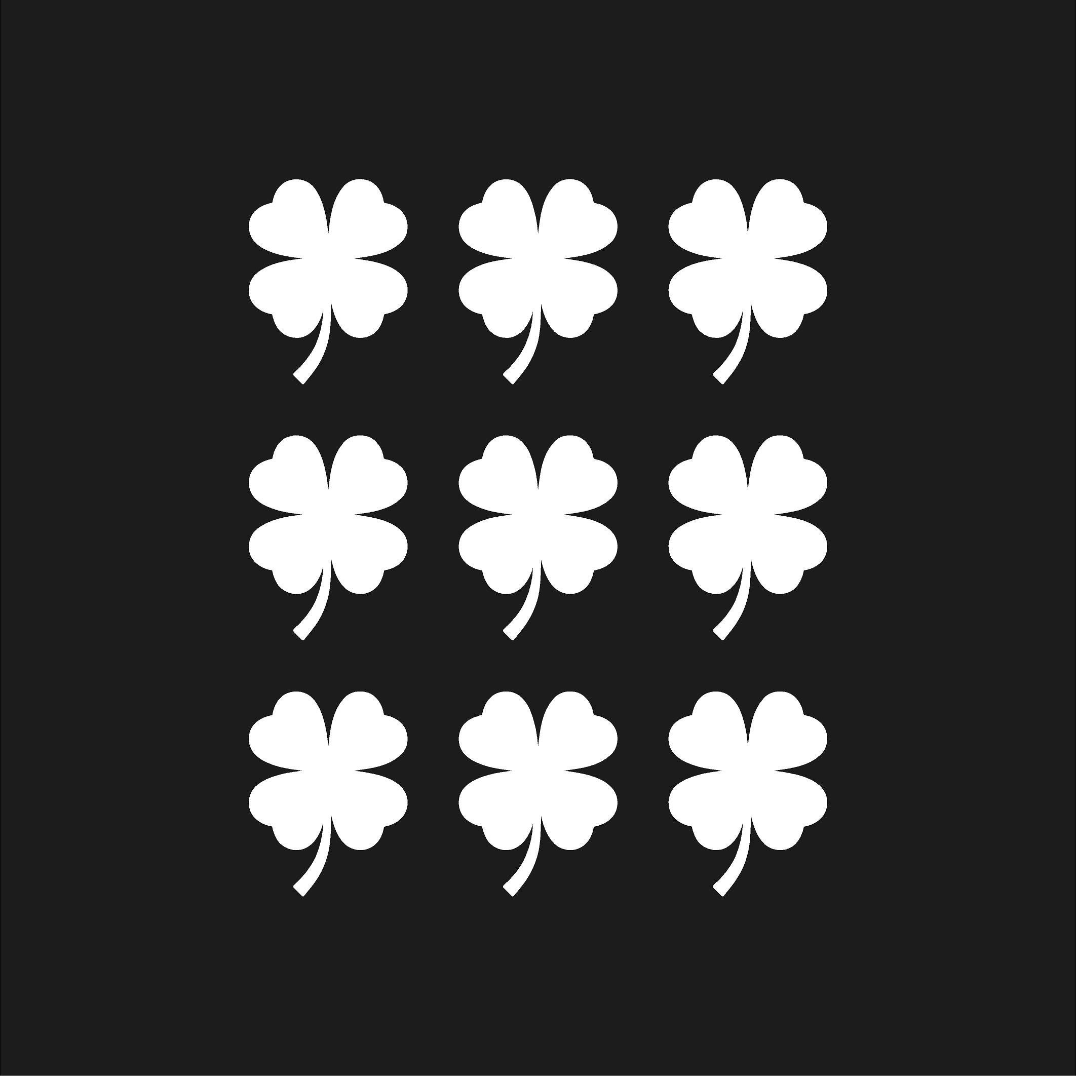 Four Leaf Clover Vinyl Decal Sticker Set of 9 - Etsy