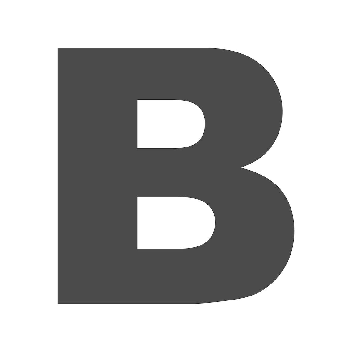 Letter B Initial Arial Black Font Vinyl Sticker Decal Monogram Diploma ...