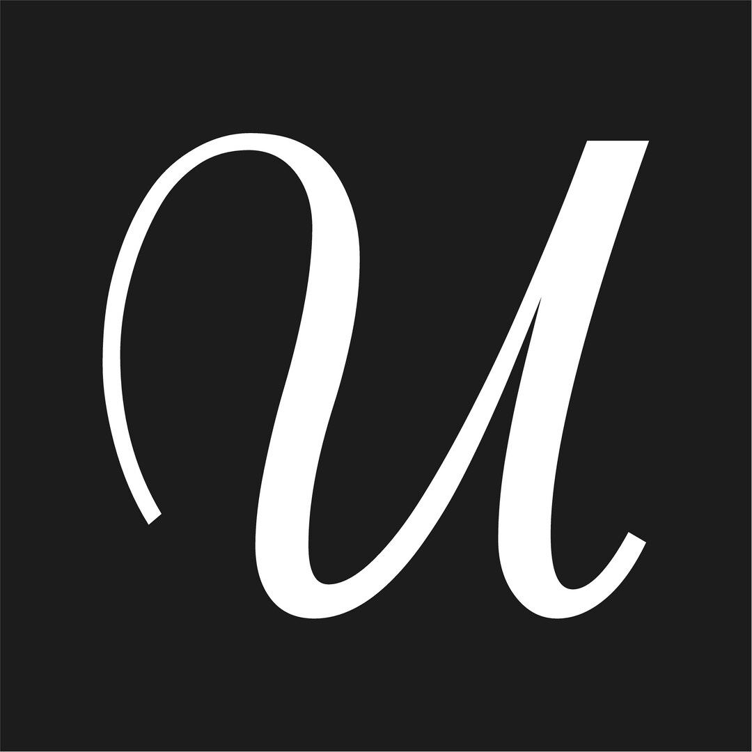 Script Letter U Initial Vinyl Sticker Decal Monogram Elegant Font - Etsy