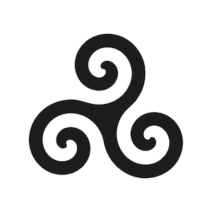 Triskelion Phone Window Vinyl Triple Spiral Decal Sticker