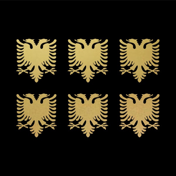 Albanian Eagle Vinyl Decal sticker set of 6