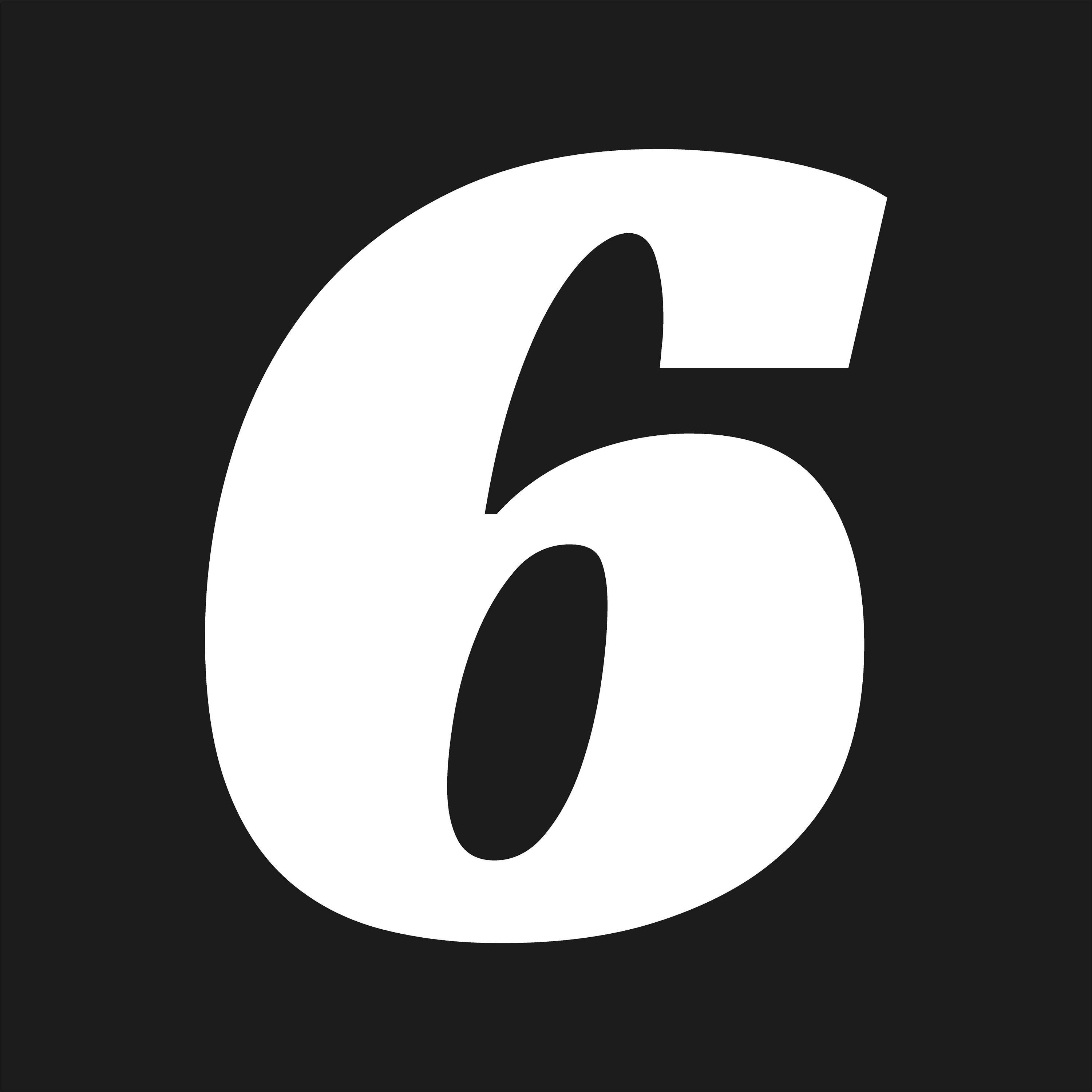 Racing Number 6 Font Vinyl Decal Six Race Sports Font Sticker - Etsy