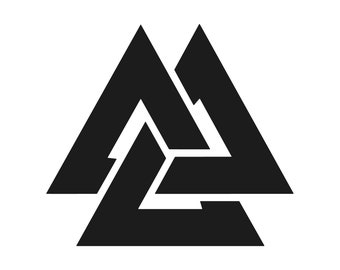 Vinylsticker Valknut Odin-symbool Viking Nordic Triangles op sticker