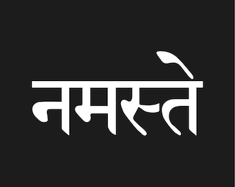 Namaste Vinyl Decal Yoga Hindu Greeting (I bow to you) Car Window Laptop Sticker