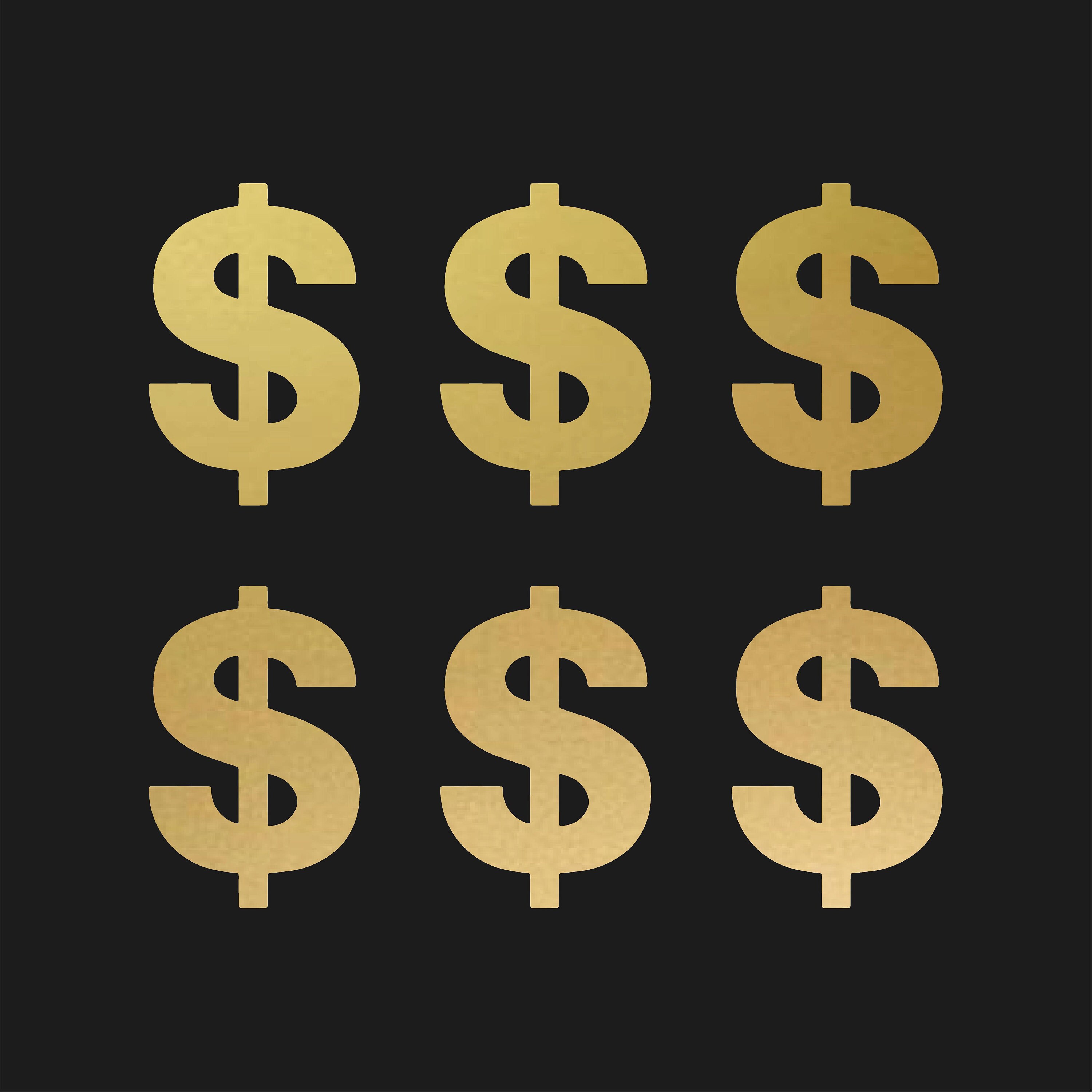 Dollar Sign Vinyl Decal Sticker Set of 6 - Etsy