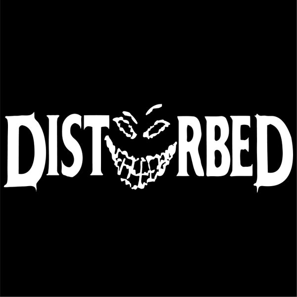 DISTURBED Vinyl Decal Metal Band Logo Sticker