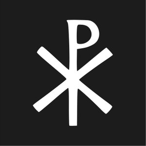 Chi Rho Christogram Vinyl Decal Jesus Christ Chrismon Sigla Window ...