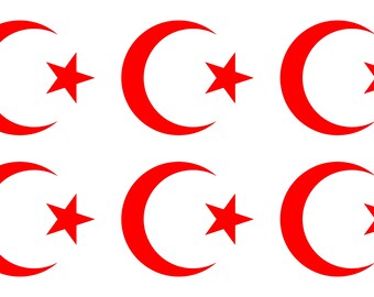 Islamischer Wandaufkleber Ramadan Mit Halbmond & Sternen – Wasserdicht, Abnehmbar, Größe 81x92 Cm (schwarz)